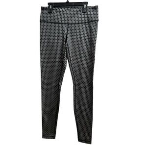 Lululemon Patterned Leggings, Black/Gray,‎ size 6